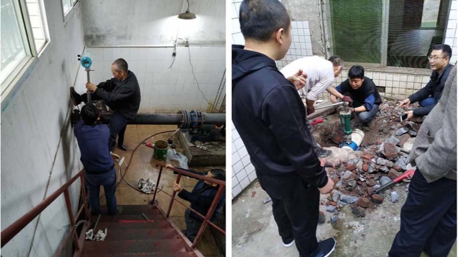 璧山区水利局插入式压球（中国）一站式服务平台安装现场